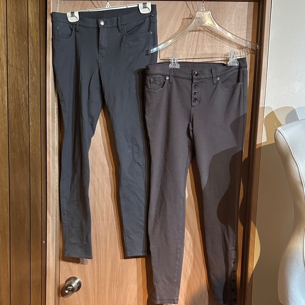 Ruehl No.925 Women's Skinny Jeans in Charcoal and Dark Brown